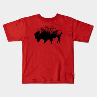 American Bison Digital Photo Art Kids T-Shirt